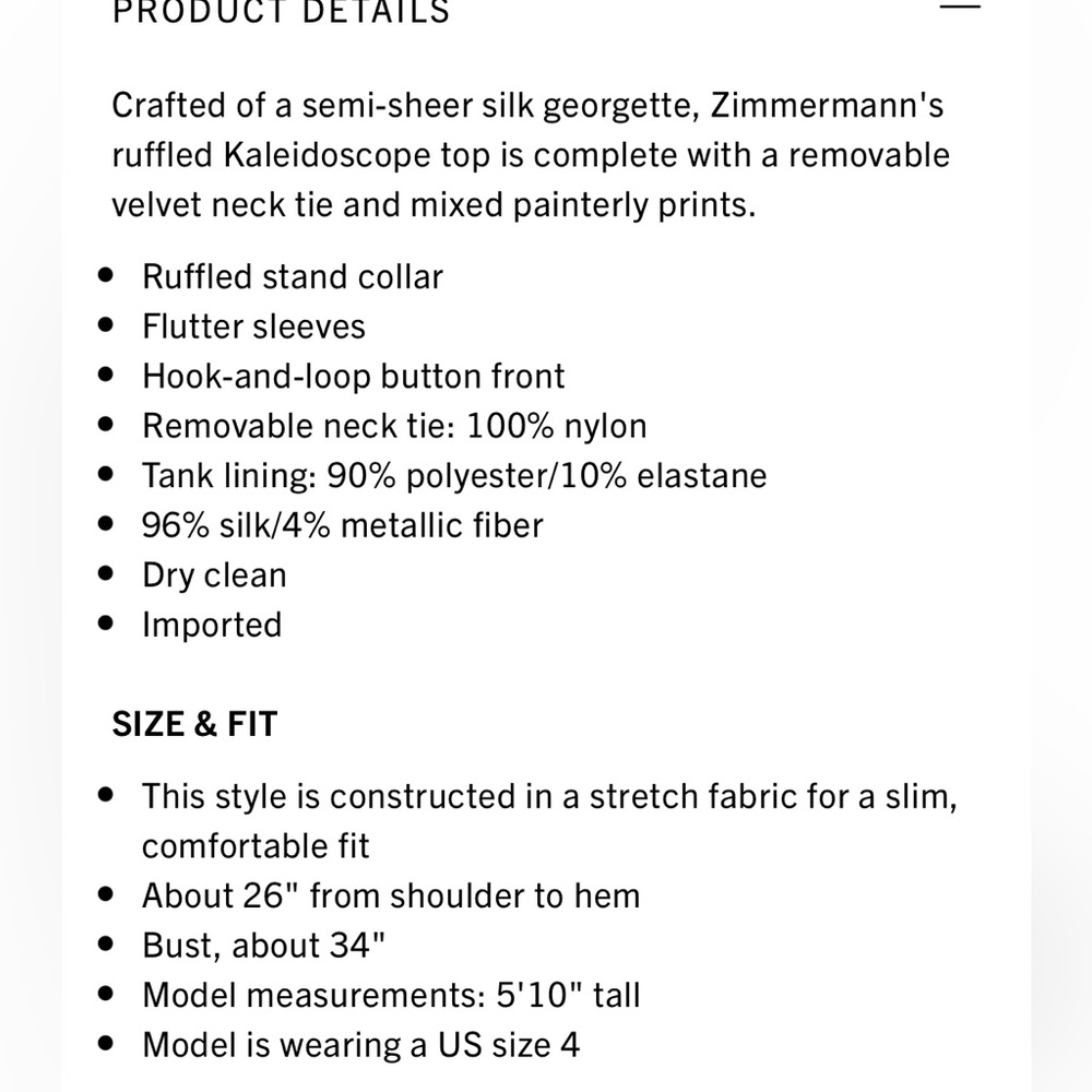Zimmermann Kaleidoscope Printed Ruffled Top - Picture 5 of 9
